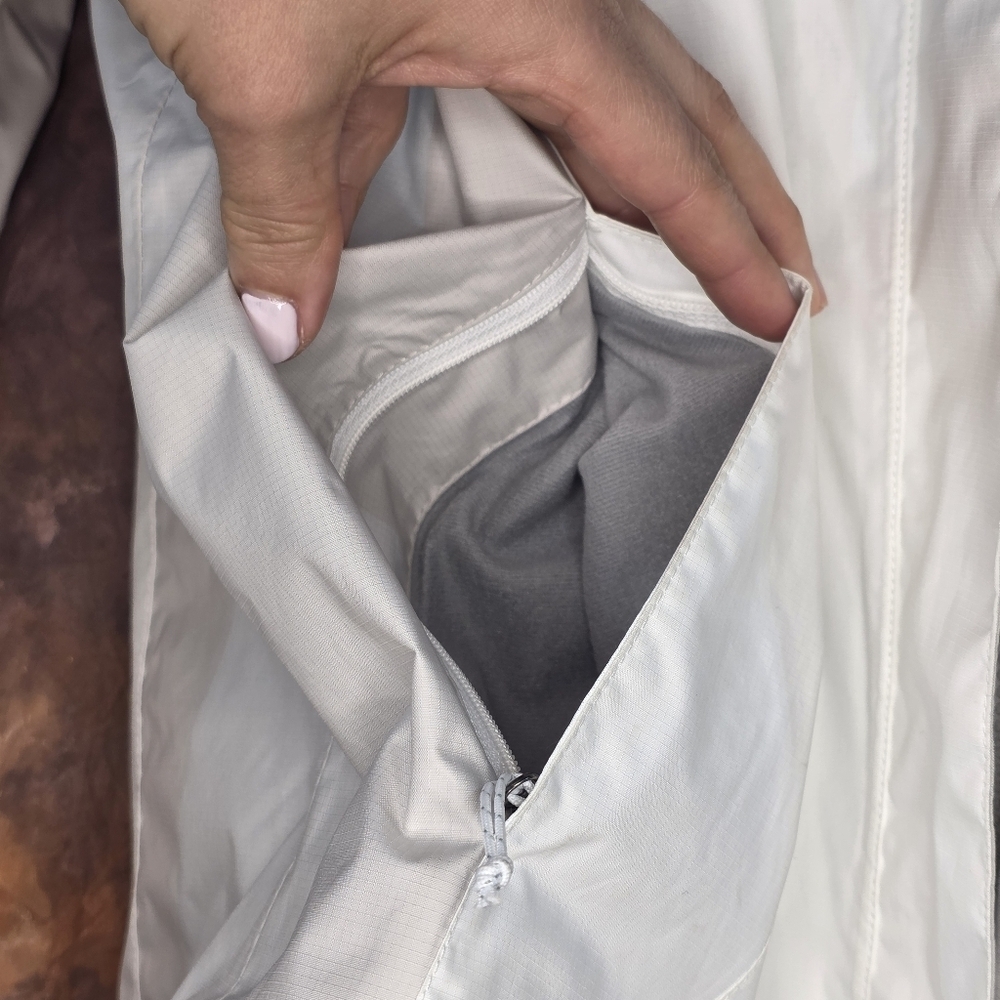 Eddie Bauer Weatheredge Jacket Water Resistant Lined Shell Cream White Taupe L - Picture 4 of 16